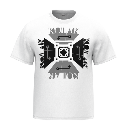 Oversized Minimalist Logo Print White T-Shirt