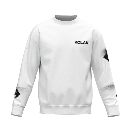 Black Graffiti Spray Paint White Crewneck